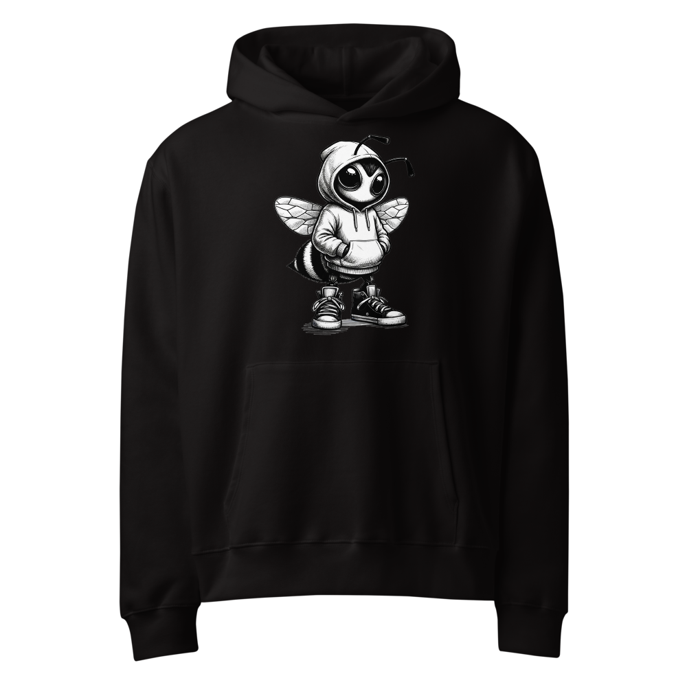 Bee Hoodie Front, Vorderseite mit großer Bee